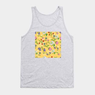 flowers on a yellow background Tank Top